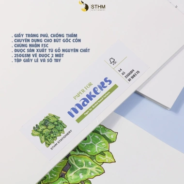Sổ tay vẽ bút marker gốc cồn 250gsm - Giấy tráng phủ chống thấm, dày dặn, giảm giá 26.000₫ 4