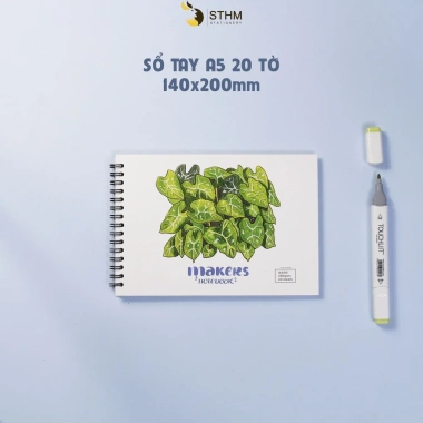 Sổ tay vẽ bút marker gốc cồn 250gsm - Giấy tráng phủ chống thấm, dày dặn, giảm giá 26.000₫ 8