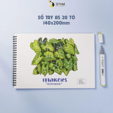 Sổ tay vẽ bút marker gốc cồn 250gsm - Giấy tráng phủ chống thấm, dày dặn, giảm giá 26.000₫ 9