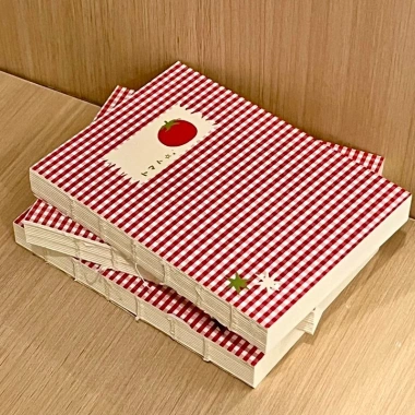 Sổ tay vintage ca rô cà chua, bìa cứng, ruột dày, ghi chép học sinh - 37.120 VND