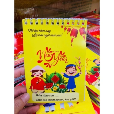 Sổ Tết 4 ô ly A6 40 trang - Quà Tết học sinh, giá chỉ 35.000 VNĐ 5