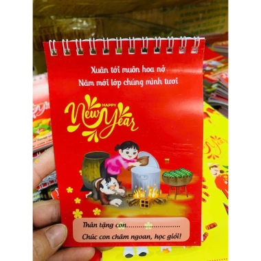 Sổ Tết 4 ô ly A6 40 trang - Quà Tết học sinh, giá chỉ 35.000 VNĐ 6