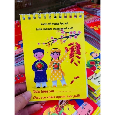 Sổ Tết 4 ô ly A6 40 trang - Quà Tết học sinh, giá chỉ 35.000 VNĐ 7
