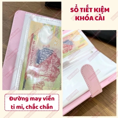 Sổ Tiết Kiệm 100 Ngăn có Khóa Cài - Bìa Da Chống Nước, Nâng Cấp, Tiết Kiệm Tiền Theo Mục Tiêu - Giá 33.600đ 3