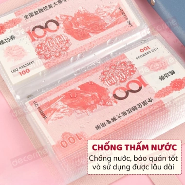 Sổ Tiết Kiệm 100 Ngăn có Khóa Cài - Bìa Da Chống Nước, Nâng Cấp, Tiết Kiệm Tiền Theo Mục Tiêu - Giá 33.600đ 7