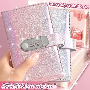 Sổ Tiết Kiệm Đựng Tiền Cao Cấp - Khoá Mini, Kế Hoạch 100 Ngày, Giá 45.000