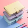 Sổ Tiết Kiệm Tiền và Quản Lý Chi Tiêu A6 - 6 Còng 12 Túi Zip Da PU, Ghi Chú Kế Hoạch, 89.000₫