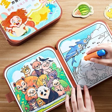 Sổ tô màu nước ma thuật cho bé - Tiệm Nhà Mía, kèm sticker, rèn luyện tư duy, chỉ 69.900đ