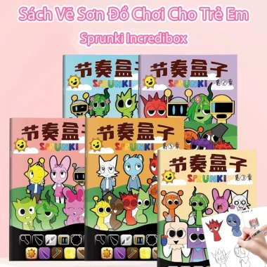 Sổ Tô Màu Sprunki Incredibox Tranh Vẽ Nguệch Ngoạc Cho Trẻ Em - Giá 32.550₫ (Giảm từ 41.664₫)