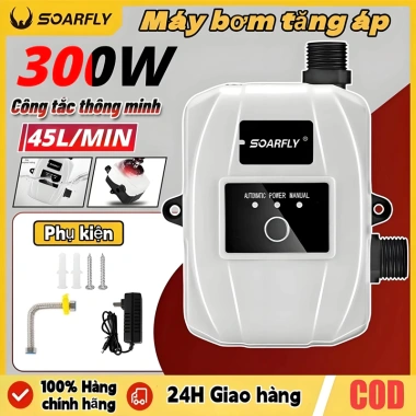 SOARFLY Máy bơm tăng áp 24V 150-300W cho máy giặt, vòi nước, bình nóng lạnh – Giá 529.999 VND SOARFLY Máy bơm tăng áp 24V 150-300W cho máy giặt, vòi nước, bình nóng lạnh – Giá 529.999 VND