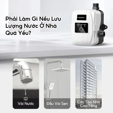 SOARFLY Máy bơm tăng áp 24V 150-300W cho máy giặt, vòi nước, bình nóng lạnh – Giá 529.999 VND