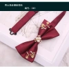 Sọc Kim Loại 6x12CM Cao Cấp Nam Polyester - Thắt Nơ và Thắt Lưng Cho Chú Chổi Cưới, Kinh Doanh, Cà Vạt 6