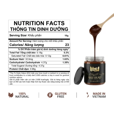 Socola Gel Lust Daily 210g - Năng lượng tăng tốc, hỗ trợ tập luyện, giá ưu đãi 269k