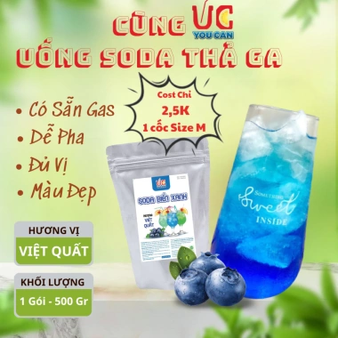 Soda Biển Xanh 500gr YouCan - Pha 25 cốc, không cần siro, không cần gas, vị thơm ngon