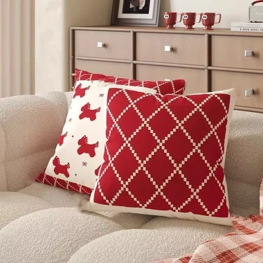 Sofa màu đỏ, vỏ gối tháo rời giặt được, tựa lưng ngựa, giảm giá 45.401 VND