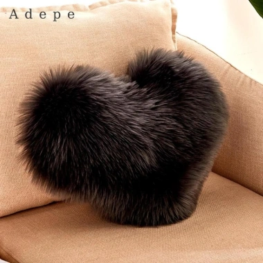 Sofa ném vỏ gối đệm hình trái tim len sang trọng màu trắng lông tơ - giảm còn 112.860₫ 9