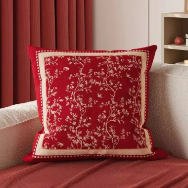Sofa phòng khách 2.026 phong cách Trung Quốc, gối ném đỏ lễ hội, vỏ đệm lưng 7 Sofa phòng khách 2.026 phong cách Trung Quốc, gối ném đỏ lễ hội, vỏ đệm lưng 7