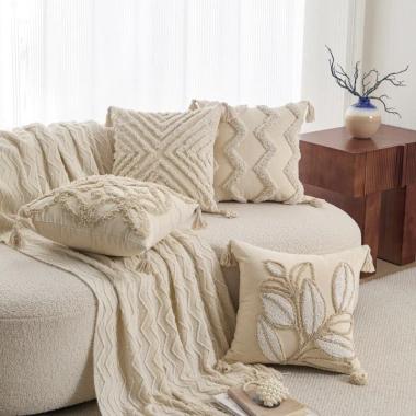 Sofa phòng khách sang trọng, vỏ gối nhẹ, khăn thêu kem, đệm gối lông cừu - 176.419đ 3 Sofa phòng khách sang trọng, vỏ gối nhẹ, khăn thêu kem, đệm gối lông cừu - 176.419đ 3