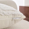 Sofa phòng khách sang trọng, vỏ gối nhẹ, khăn thêu kem, đệm gối lông cừu - 176.419đ 5