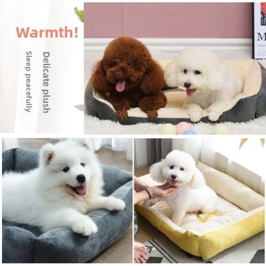 Sofa Thú Cưng Tổ Siêu Mềm Ngắn Lông Tơ, Vải Chống Dính, Giặt 4 Mùa, Đa Năng Mèo & Chó Lớn