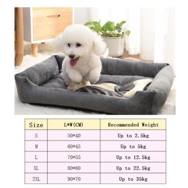 Sofa Thú Cưng Tổ Siêu Mềm Ngắn Lông Tơ, Vải Chống Dính, Giặt 4 Mùa, Đa Năng Mèo & Chó Lớn