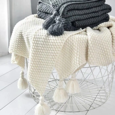 Sofa và Chăn Bắc Âu Ins - Dệt kim, bóng len, phù hợp văn phòng, ngủ, giải trí, giá ưu đãi 246.913 VND