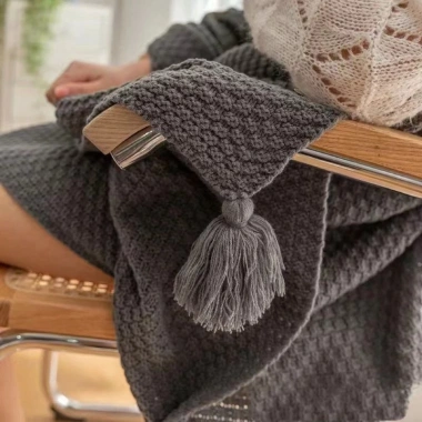 Sofa và Chăn Bắc Âu Ins - Dệt kim, bóng len, phù hợp văn phòng, ngủ, giải trí, giá ưu đãi 246.913 VND