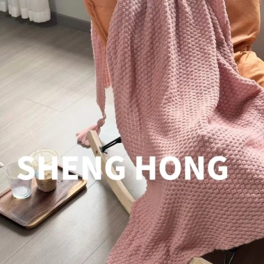 Sofa và Chăn Bắc Âu Ins - Dệt kim, bóng len, phù hợp văn phòng, ngủ, giải trí, giá ưu đãi 246.913 VND