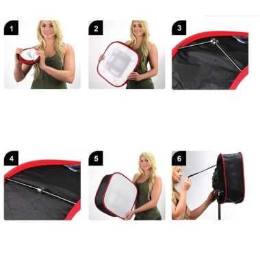 Softbox hộp tản sáng cho đèn chụp ảnh Sáng đồng đều dễ lắp đặt giảm giá 195k