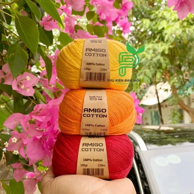 Sợi Amigo Craft Yarn VN 100% Cotton cuộn 100gr - Giá chỉ 48.400 đồng, giảm tới 21%, mềm mịn, thích hợp thêu và dệt 2 Sợi Amigo Craft Yarn VN 100% Cotton cuộn 100gr - Giá chỉ 48.400 đồng, giảm tới 21%, mềm mịn, thích hợp thêu và dệt 2