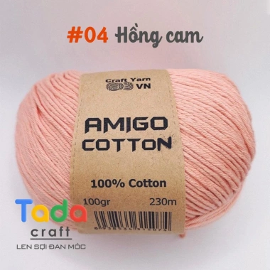 Sợi Amigo Craft Yarn VN 100% Cotton cuộn 100gr - Giá chỉ 48.400 đồng, giảm tới 21%, mềm mịn, thích hợp thêu và dệt 12 Sợi Amigo Craft Yarn VN 100% Cotton cuộn 100gr - Giá chỉ 48.400 đồng, giảm tới 21%, mềm mịn, thích hợp thêu và dệt 12