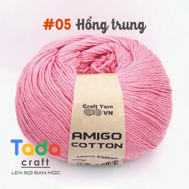 Sợi Amigo Craft Yarn VN 100% Cotton cuộn 100gr - Giá chỉ 48.400 đồng, giảm tới 21%, mềm mịn, thích hợp thêu và dệt 13 Sợi Amigo Craft Yarn VN 100% Cotton cuộn 100gr - Giá chỉ 48.400 đồng, giảm tới 21%, mềm mịn, thích hợp thêu và dệt 13
