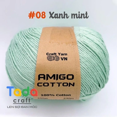 Sợi Amigo Craft Yarn VN 100% Cotton cuộn 100gr - Giá chỉ 48.400 đồng, giảm tới 21%, mềm mịn, thích hợp thêu và dệt 16 Sợi Amigo Craft Yarn VN 100% Cotton cuộn 100gr - Giá chỉ 48.400 đồng, giảm tới 21%, mềm mịn, thích hợp thêu và dệt 16
