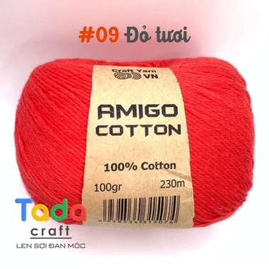 Sợi Amigo Craft Yarn VN 100% Cotton cuộn 100gr - Giá chỉ 48.400 đồng, giảm tới 21%, mềm mịn, thích hợp thêu và dệt 17 Sợi Amigo Craft Yarn VN 100% Cotton cuộn 100gr - Giá chỉ 48.400 đồng, giảm tới 21%, mềm mịn, thích hợp thêu và dệt 17