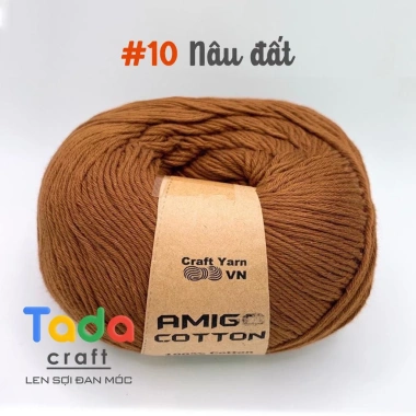 Sợi Amigo Craft Yarn VN 100% Cotton cuộn 100gr - Giá chỉ 48.400 đồng, giảm tới 21%, mềm mịn, thích hợp thêu và dệt 18 Sợi Amigo Craft Yarn VN 100% Cotton cuộn 100gr - Giá chỉ 48.400 đồng, giảm tới 21%, mềm mịn, thích hợp thêu và dệt 18