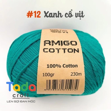 Sợi Amigo Craft Yarn VN 100% Cotton cuộn 100gr - Giá chỉ 48.400 đồng, giảm tới 21%, mềm mịn, thích hợp thêu và dệt 20 Sợi Amigo Craft Yarn VN 100% Cotton cuộn 100gr - Giá chỉ 48.400 đồng, giảm tới 21%, mềm mịn, thích hợp thêu và dệt 20