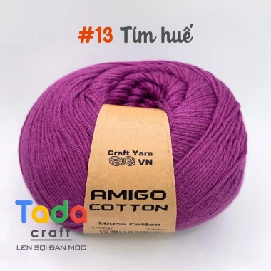 Sợi Amigo Craft Yarn VN 100% Cotton cuộn 100gr - Giá chỉ 48.400 đồng, giảm tới 21%, mềm mịn, thích hợp thêu và dệt 21 Sợi Amigo Craft Yarn VN 100% Cotton cuộn 100gr - Giá chỉ 48.400 đồng, giảm tới 21%, mềm mịn, thích hợp thêu và dệt 21