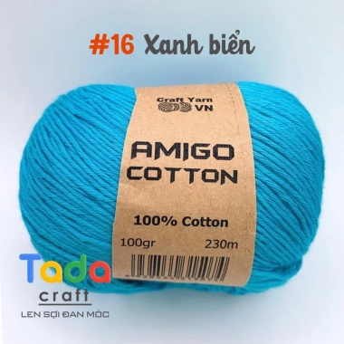 Sợi Amigo Craft Yarn VN 100% Cotton cuộn 100gr - Giá chỉ 48.400 đồng, giảm tới 21%, mềm mịn, thích hợp thêu và dệt 24 Sợi Amigo Craft Yarn VN 100% Cotton cuộn 100gr - Giá chỉ 48.400 đồng, giảm tới 21%, mềm mịn, thích hợp thêu và dệt 24