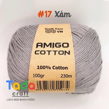 Sợi Amigo Craft Yarn VN 100% Cotton cuộn 100gr - Giá chỉ 48.400 đồng, giảm tới 21%, mềm mịn, thích hợp thêu và dệt 25 Sợi Amigo Craft Yarn VN 100% Cotton cuộn 100gr - Giá chỉ 48.400 đồng, giảm tới 21%, mềm mịn, thích hợp thêu và dệt 25