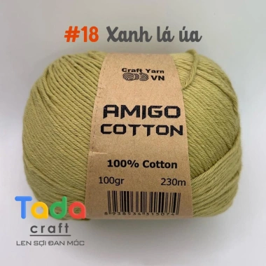 Sợi Amigo Craft Yarn VN 100% Cotton cuộn 100gr - Giá chỉ 48.400 đồng, giảm tới 21%, mềm mịn, thích hợp thêu và dệt 26 Sợi Amigo Craft Yarn VN 100% Cotton cuộn 100gr - Giá chỉ 48.400 đồng, giảm tới 21%, mềm mịn, thích hợp thêu và dệt 26
