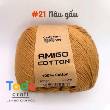 Sợi Amigo Craft Yarn VN 100% Cotton cuộn 100gr - Giá chỉ 48.400 đồng, giảm tới 21%, mềm mịn, thích hợp thêu và dệt 29 Sợi Amigo Craft Yarn VN 100% Cotton cuộn 100gr - Giá chỉ 48.400 đồng, giảm tới 21%, mềm mịn, thích hợp thêu và dệt 29