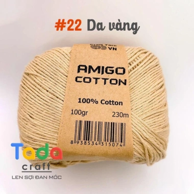 Sợi Amigo Craft Yarn VN 100% Cotton cuộn 100gr - Giá chỉ 48.400 đồng, giảm tới 21%, mềm mịn, thích hợp thêu và dệt 30 Sợi Amigo Craft Yarn VN 100% Cotton cuộn 100gr - Giá chỉ 48.400 đồng, giảm tới 21%, mềm mịn, thích hợp thêu và dệt 30