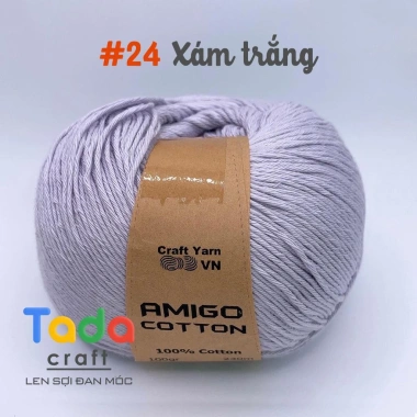 Sợi Amigo Craft Yarn VN 100% Cotton cuộn 100gr - Giá chỉ 48.400 đồng, giảm tới 21%, mềm mịn, thích hợp thêu và dệt 32 Sợi Amigo Craft Yarn VN 100% Cotton cuộn 100gr - Giá chỉ 48.400 đồng, giảm tới 21%, mềm mịn, thích hợp thêu và dệt 32