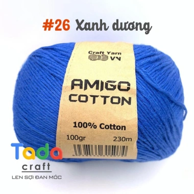 Sợi Amigo Craft Yarn VN 100% Cotton cuộn 100gr - Giá chỉ 48.400 đồng, giảm tới 21%, mềm mịn, thích hợp thêu và dệt 34 Sợi Amigo Craft Yarn VN 100% Cotton cuộn 100gr - Giá chỉ 48.400 đồng, giảm tới 21%, mềm mịn, thích hợp thêu và dệt 34