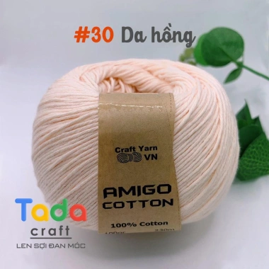 Sợi Amigo Craft Yarn VN 100% Cotton cuộn 100gr - Giá chỉ 48.400 đồng, giảm tới 21%, mềm mịn, thích hợp thêu và dệt 38 Sợi Amigo Craft Yarn VN 100% Cotton cuộn 100gr - Giá chỉ 48.400 đồng, giảm tới 21%, mềm mịn, thích hợp thêu và dệt 38