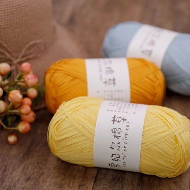 Sợi cỏ Chiffel 100g cotton Xuefeier - Dễ móc mũ nón, túi xách, giảm giá 22% 3