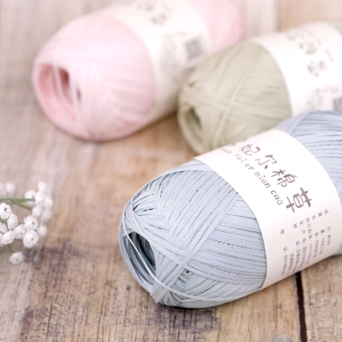 Sợi cỏ Chiffel 100g cotton Xuefeier - Dễ móc mũ nón, túi xách, giảm giá 22% 4