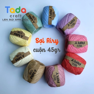 Sợi cọ giấy Airy Craft Yarn siêu nhẹ 45g - Móc túi mũ nhanh, giá 39.600 VND Sợi cọ giấy Airy Craft Yarn siêu nhẹ 45g - Móc túi mũ nhanh, giá 39.600 VND