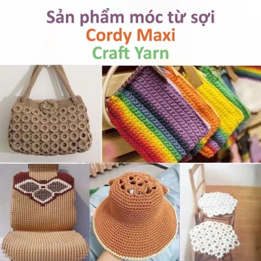 Sợi dệt 3mm Cordy Maxi Craft Yarn 330g - Móc túi xách, mũ thời trang, giảm giá 76.000₫ 6 Sợi dệt 3mm Cordy Maxi Craft Yarn 330g - Móc túi xách, mũ thời trang, giảm giá 76.000₫ 6
