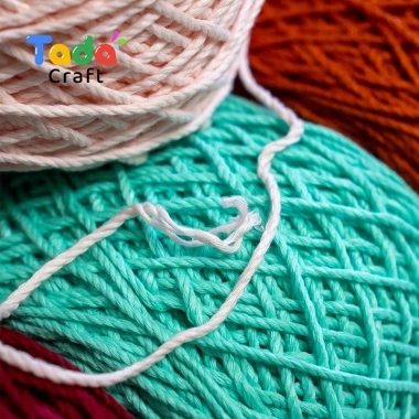 Sợi Macramé Cotton 2mm - Móc Túi và Mũ, Cuộn 200gr, Giá Ưu Đãi 48.400₫ 6